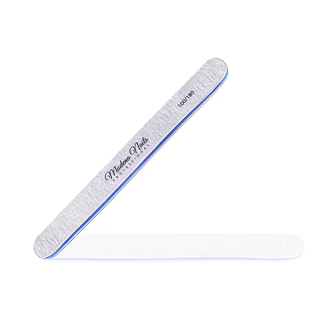 ravna raspa za nokte ukosena na desnu stranu gradacije 100 180 svijetlo siva boja