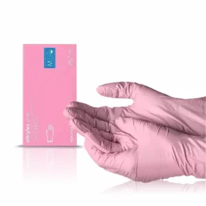 Nitrilne rukavice svijetlo ružičaste M 100 kom.