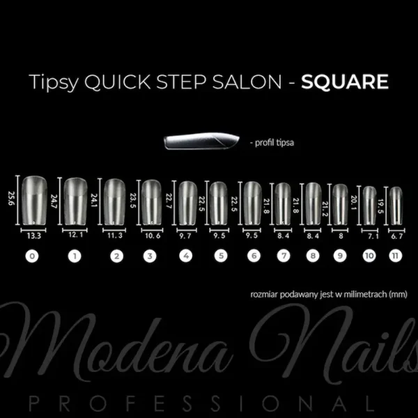Tipse quick step Square Clear 504 kom-2-Beauty Shop Tipse quick step Square Clear 504 kom-2-Beauty Shop