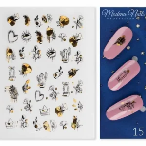 Naljepnica za nokte Gold Glam 15