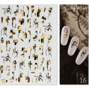Naljepnica za nokte Gold Glam 16
